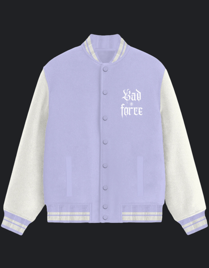 BadForce ~ Lavender Varsity Jacket